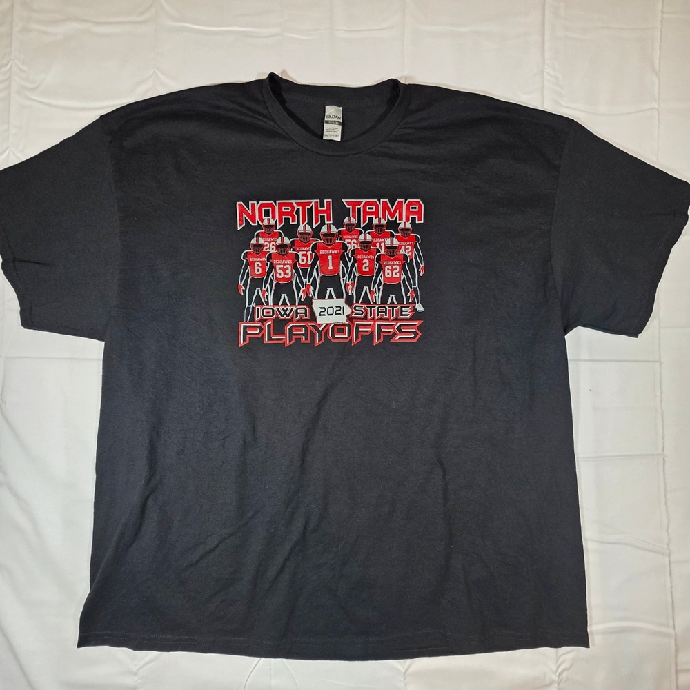 Gildan North Tama 2021 Iowa State Football Playoffs Roster T-Shirt Black 3XL